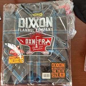 DIXXON Black and Blue Plaid Men's Shirt. Brand New